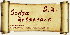 Srđa Milošević vizit kartica